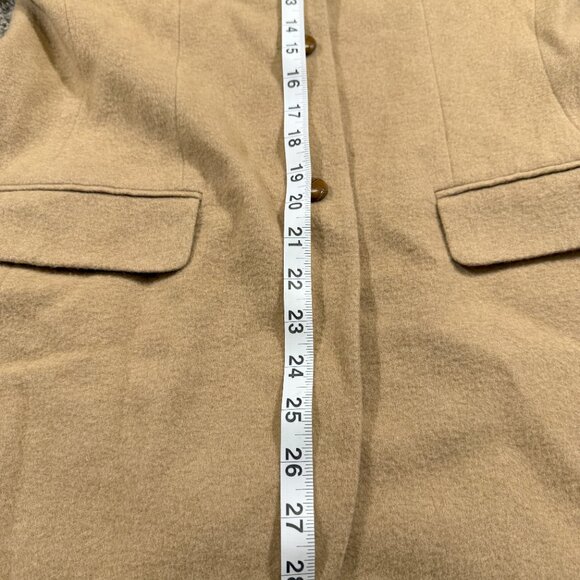 Vintage Orvis Tan Wool Camel Hair Button Up Lined Blazer Beige Preppy Workwear 6 - Picture 2 of 7